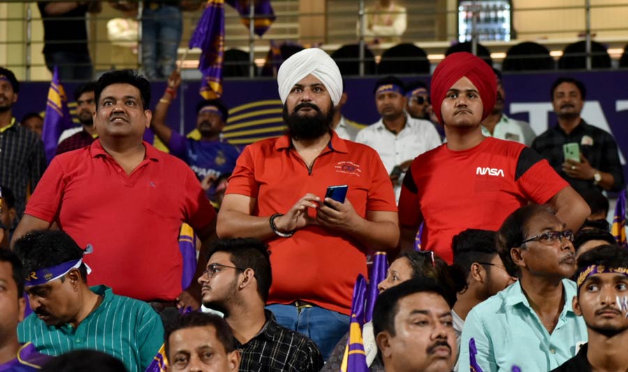 Supporters of Punjab Kings at Eden on Monday