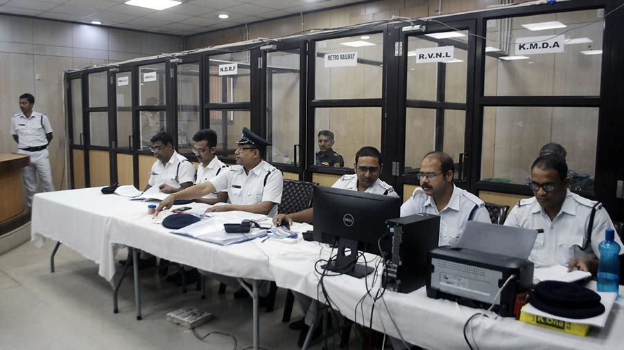 Integrated control room set up at Lalbazar for the cyclone