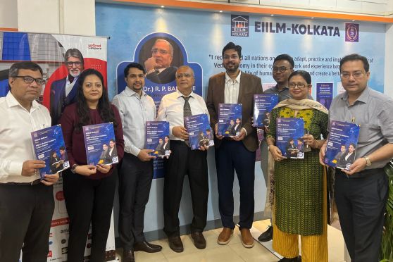 Unveiling of the brochure of MBA in Business Analytics and Data Science by Prof. (Dr.) R.P. Banerjee and upGrad officials