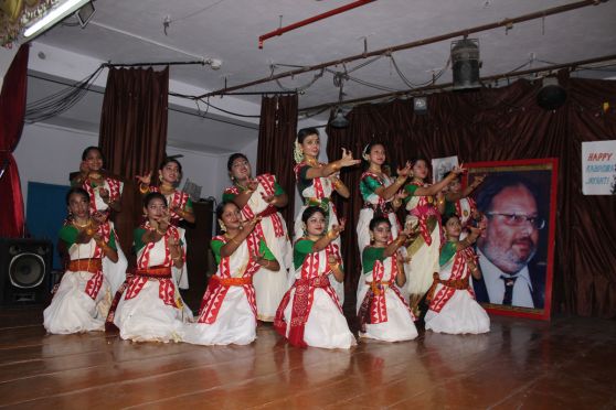 Students of St.Jude's High School celebrate Rabindra Jayanti 2023 with a group dance performance