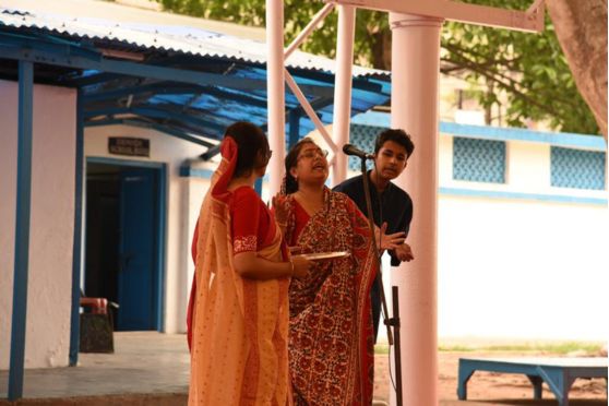 Students of the St.James' School puts up a drama performance to celebrate Rabindra Jayanti 2023 