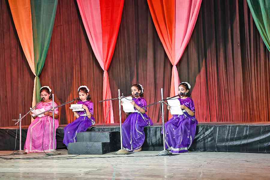Children perform at the programme.