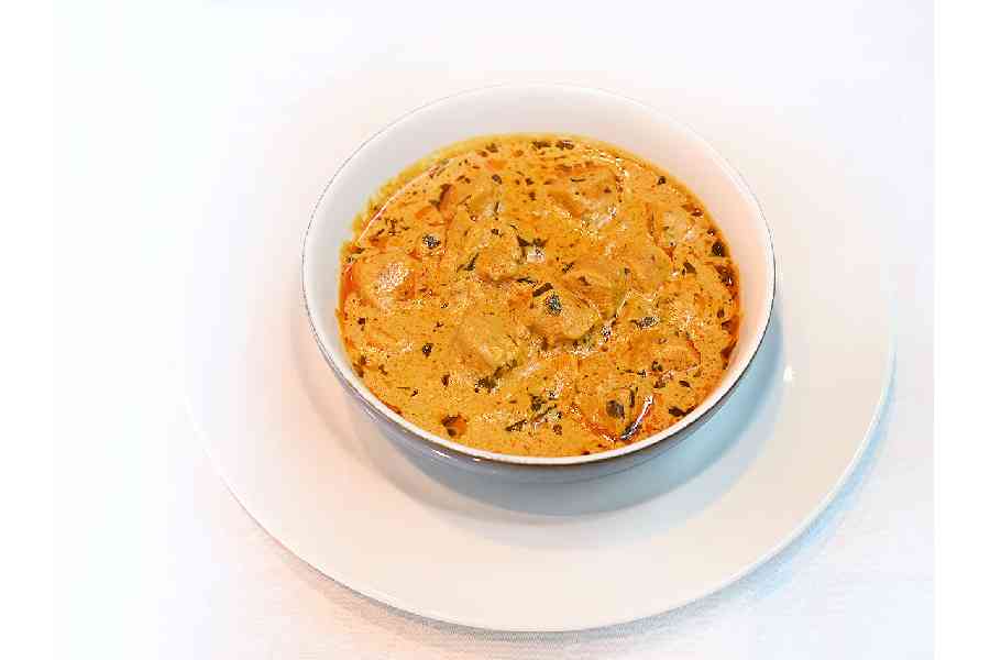 Methi Gatta: Fenugreekflavoured gram flour dumplings simmered in Jodhpuri spices and yoghurt. These dumplings are a staple in the state and are prepared by steaming.