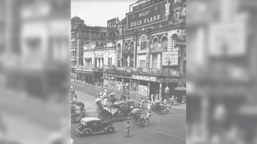 The K.C Das shop at Esplanade in the 1940s