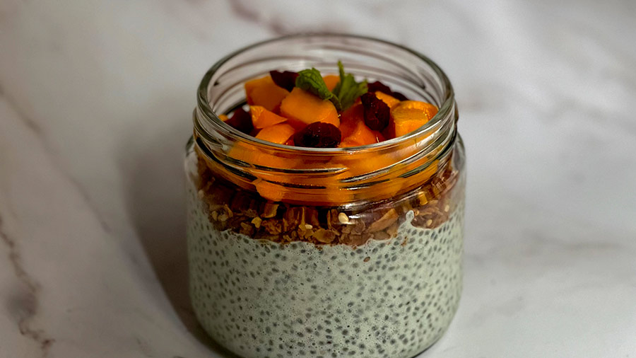 Mango Chia Pudding from Cheesserted