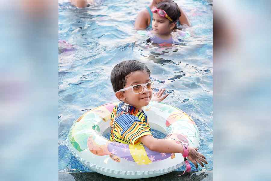 It was all splash and bash as kids had a blast as they dipped into the pool in the scorching heat, under the supervision of their mothers and lifeguards.