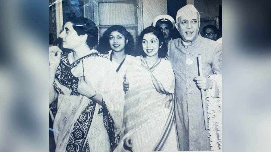Aditi Mukerjea with the Nehrus