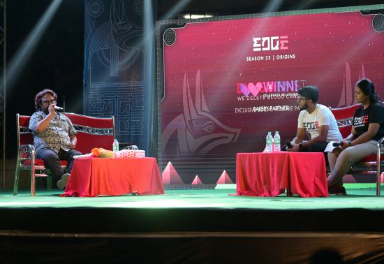 Mr. Sidhartha Sankar Roy, aka Shidhu in conversation with the students of Techno India Main Salt Lake narrating his journey as a musician in Bengal in EDGE Talks