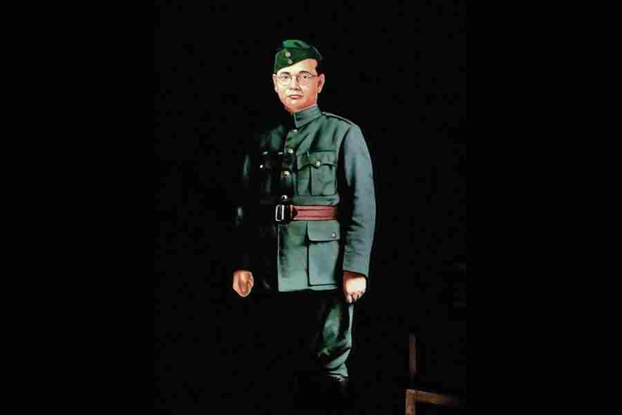 A 3D holographic image of Netaji that was on view for three months at Alipore Museum created by the same company that will create Apu