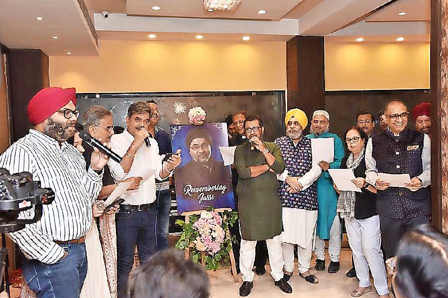 Friends and family sang songs and remembered Singh with great fondness 