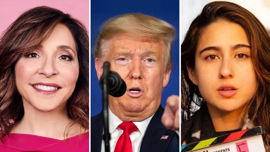 (L-R) Linda Yaccarino, Donald Trump and Sara Ali Khan are among the newsmakers of the week