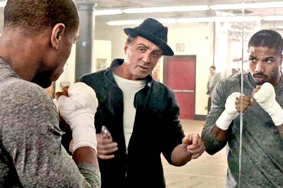 Sylvester Stallone as Robert ‘Rocky’ Balboa motivates Michael B. Jordan’s Adonis ‘Donnie’ Creed in the film Creed. It’s about challenging yourself