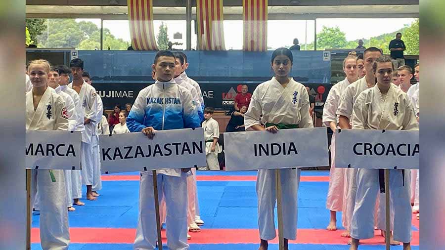 Rishika Banerjee represents her country in the 11th European Open Championship of Karate Kyokushinkai