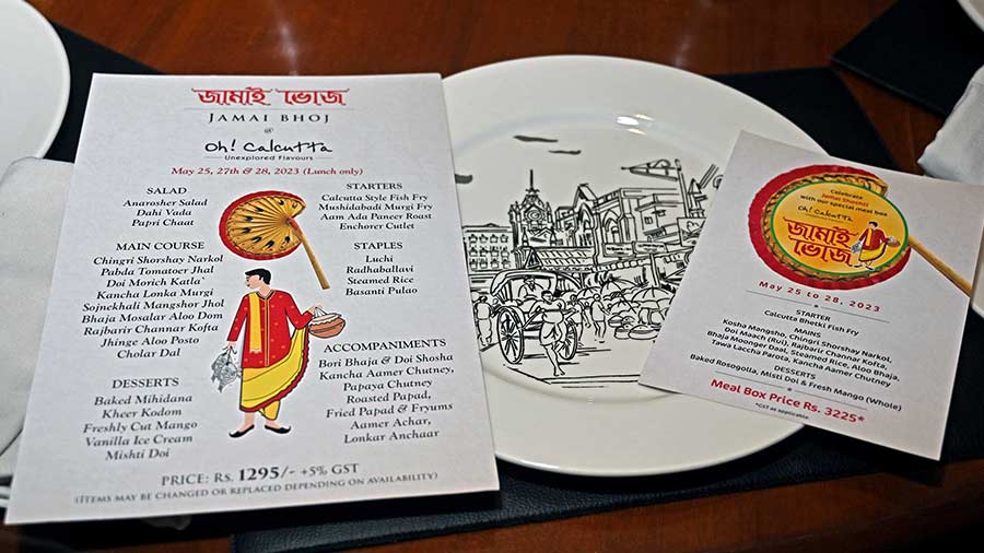 Specially designed menus for the occasion