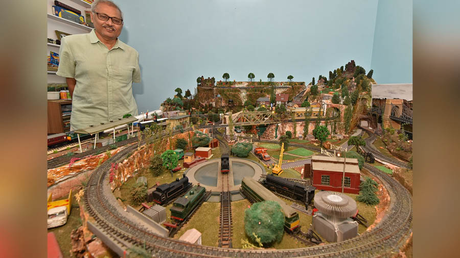 Amit Bansal has made everything in his sprawling toy train setup with his own hands 