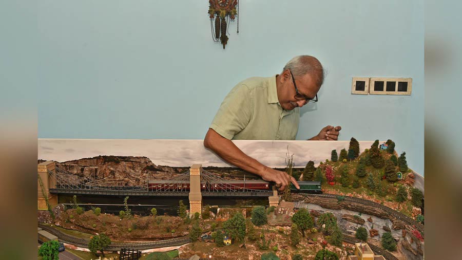 Bansal has an entire room dedicated to his toy train set that he calls his happy place. ‘I have made everything in this room with my own hands’