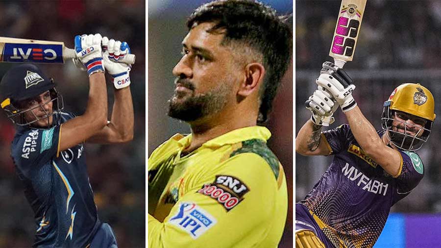 (L-R): Shubman Gill, Mahendra Singh Dhoni and Rinku Singh all end up winning in the eighth edition of Wrong ’Uns for 2023