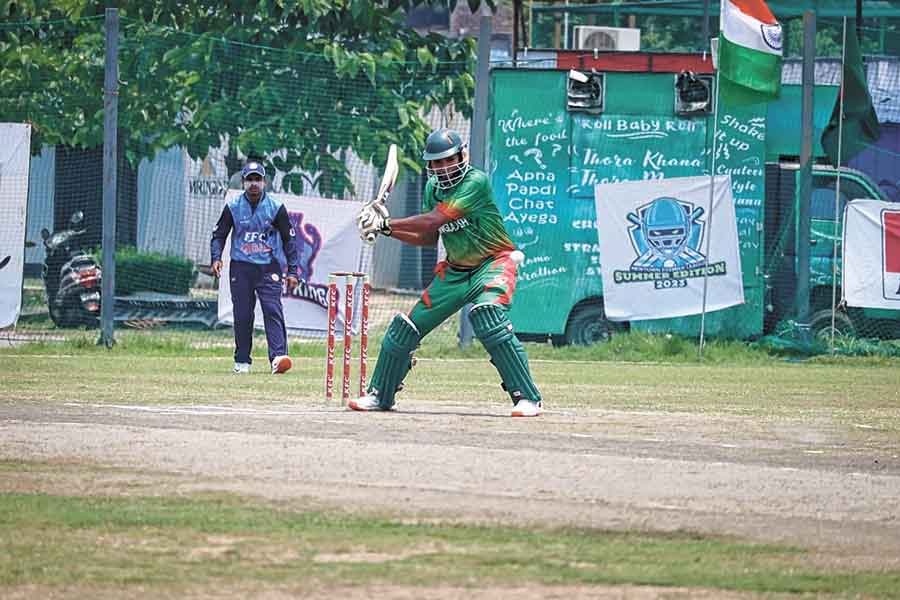The India-Bangladesh match in progress