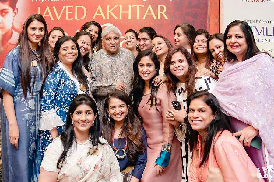 The FICCI Flo ladies with Javed Akhtar