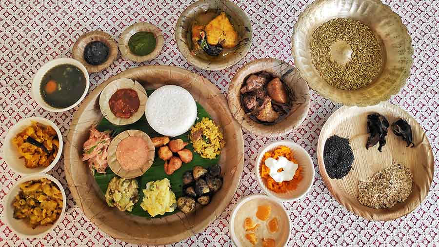 Authentic Assamese Thali that one can pre-order at this cafe