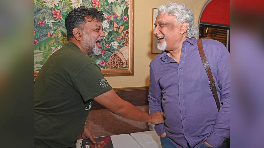 Srijit Mukherji and Kunal Basu share a light-hearted moment