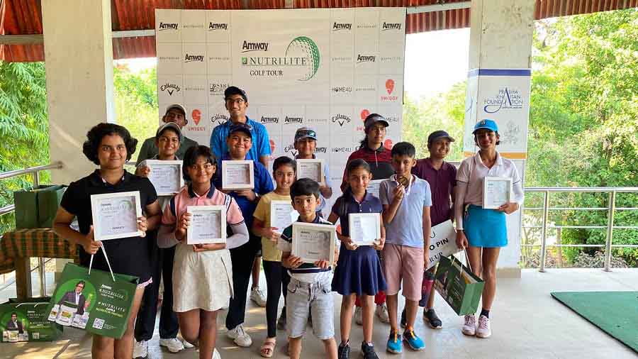 All the winners from the Amway Nutrilite Junior Tournament at Tollygunge Club