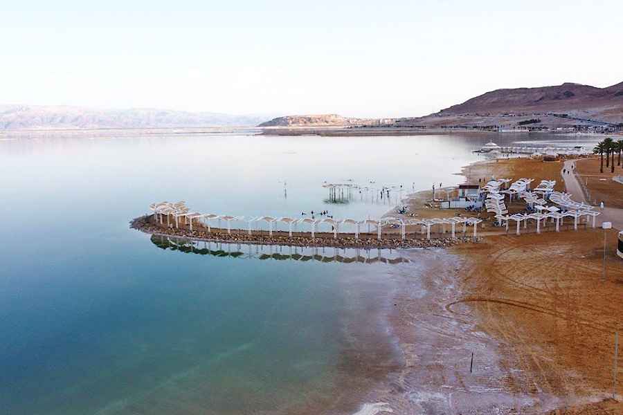 Dead Sea, the shores of which is the lowest place in the world on land