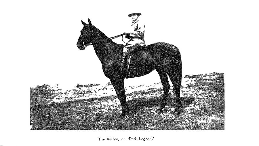 An image from J C Galstaun’s book ‘Racing Reminisces’ showing him astride the horse, Dark Legend
