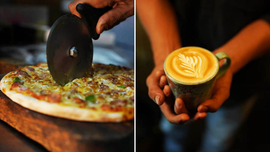 Try the pizza and the coffee at Art Cafe