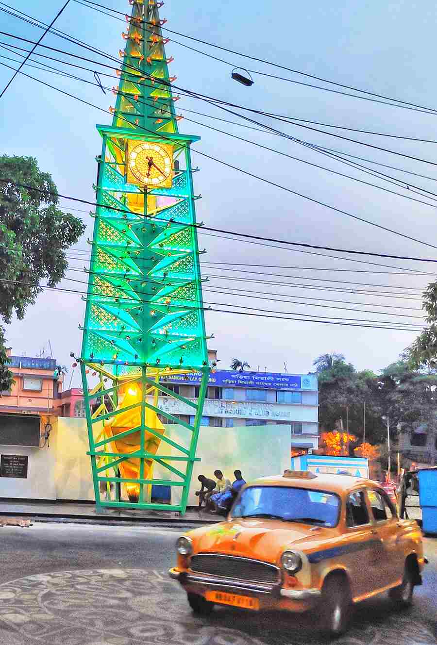 A 56ft-tall clock tower was recently inaugurated in Garia