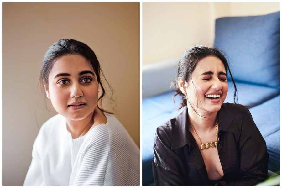 (Left) There is such a calm charm about this picture. The casual styling adds to the effortlessness. (Right) We love this candid frame that has Swastika sharing a laugh. A certain uninhibited cool makes this picture a standout.