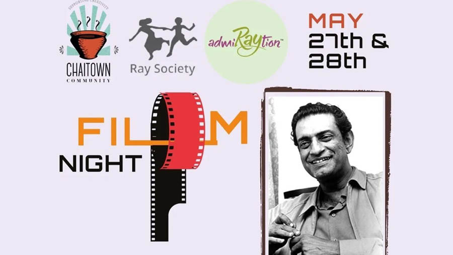 Chaitown Community in Lake Gardens paid tribute to Satyajit Ray by screening two films of the iconic filmmaker.