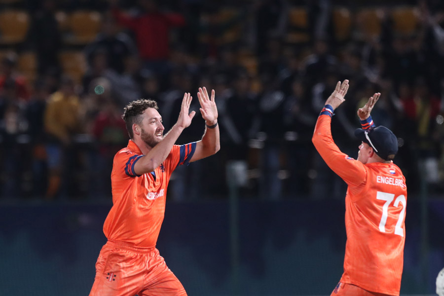 Paul van Meekeren (Netherlands): With a little bit of help from the pitch and the weather in Kolkata, van Meekeren transformed from a classic utility player into a match winner for the Dutch against Bangladesh on Saturday. His four for 23 will not go down as one of the most spectacular bowling displays of this World Cup, but the spell was a captain’s dream. Van Meekeren chipped away at the Bangladeshi batters without giving them many boundary balls. Both Shakib al Hasan and Mushfiqur Rahim, the veterans who could have seen their nation over the line, were sent packing by van Meekeren as the Dutch registered one of their most famous wins ever