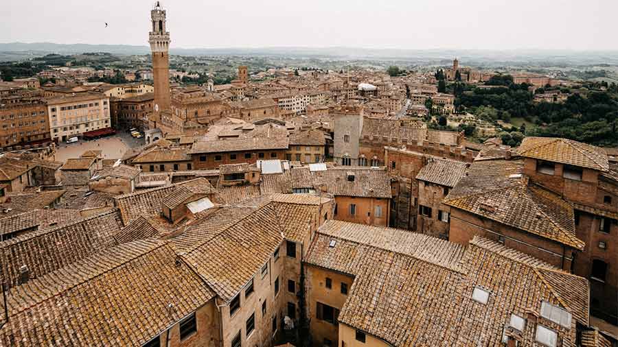 Rooftops of the old town of Siena