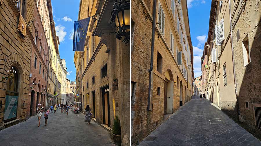 The historic alleys of Siena 