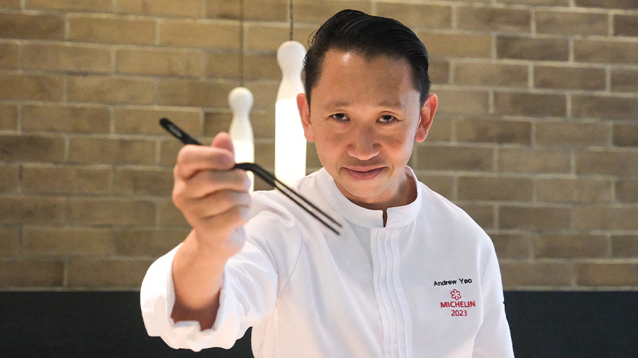 Chef Andrew Yeo at Yauatcha, Quest Mall, where he put up an elaborate spread