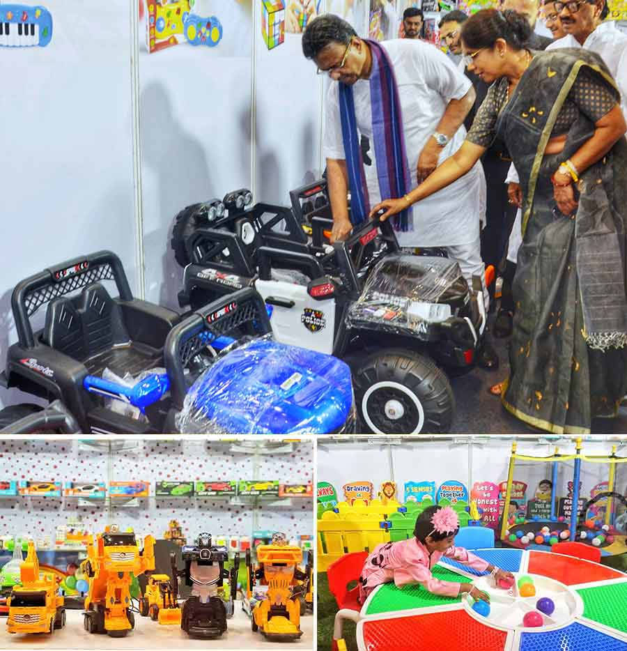 Mayor Firhad Hakim and state industries minister Shashi Panja inaugurated The International Toy Exhibition at Netaji Indoor Stadium on Saturday. The two-day event would remain open from 10am to 7pm