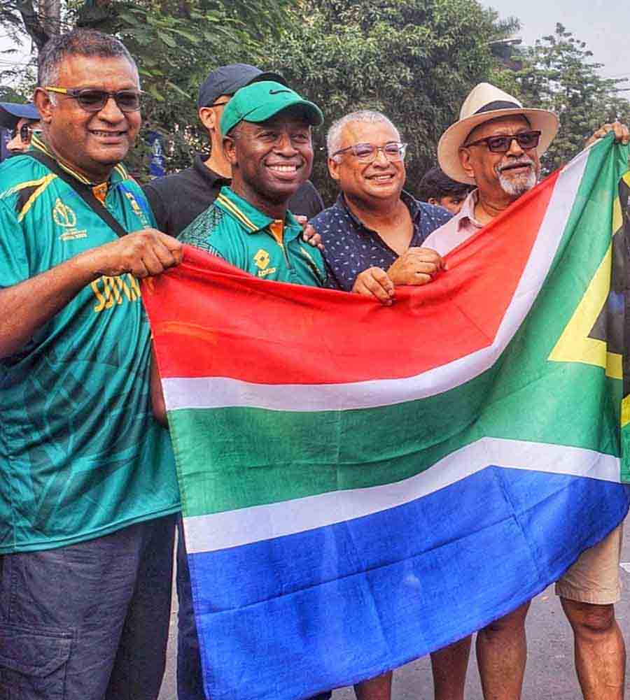 South African fans too turned up to cheer for their country