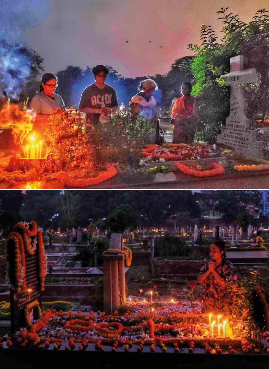 All Souls Day was observed in Christian cemeteries across Kolkata   
