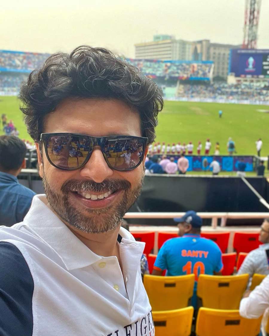 Music composer Joy Sarkar posted this on social media with the caption: ‘Eden Gardens today 😊 #iccworldcup2023 #IndVsSA’