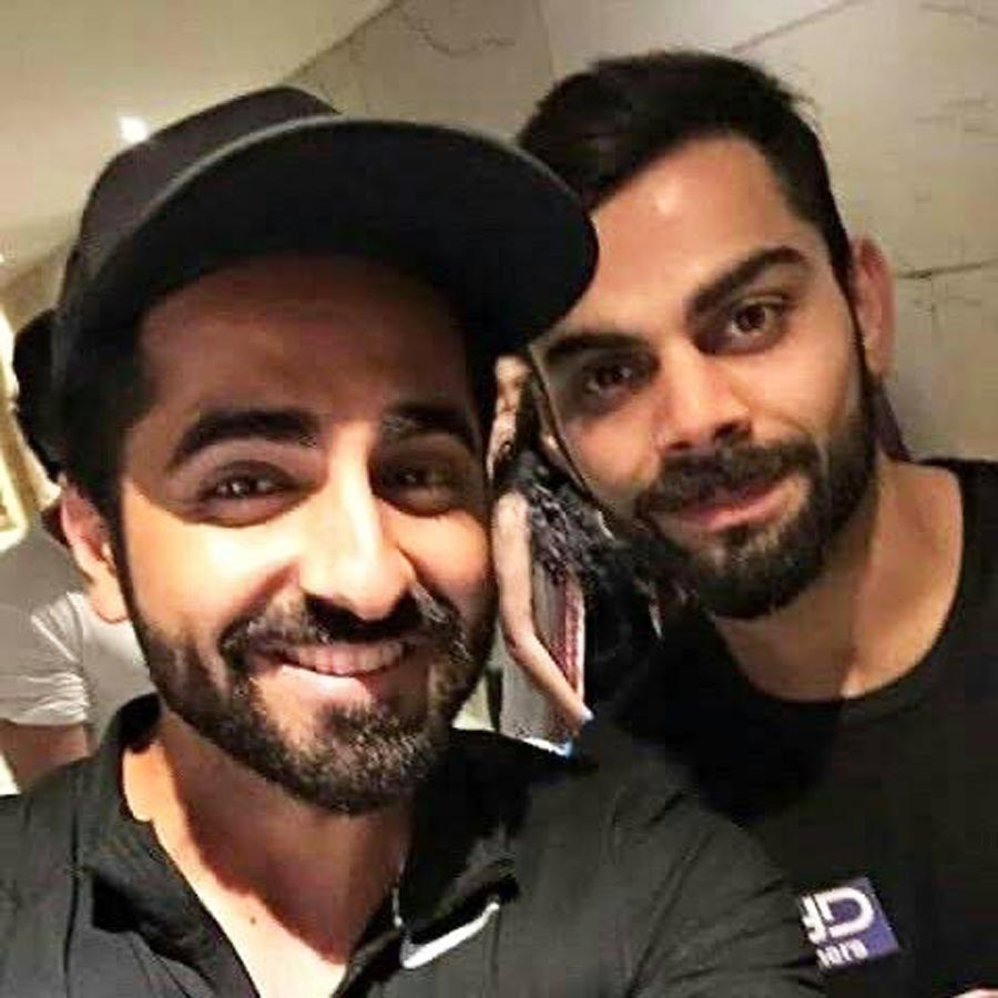 Though not present in person at the Eden on Sunday, actor Ayushmann Khurrana posted this photograph on social media with the caption: ‘Was present at Eden gardens for that legendary 2016 wc match against Pakistan. Took this picture post that power knock. And today at Edens the GOAT has scored an unbeaten century.  Equalling SRT’s record of 49 centuries! Happy birthday #ViratKohli𓃵 🇮🇳👏🏾’