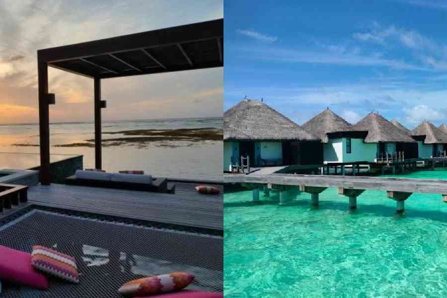 The pool villa we chose to stay at treated us to a memorable sunset view from the outdoor private chill spots attached to these villas, set up with hammocks and comfy sofas