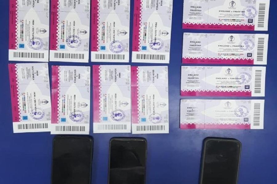 Some of the tickets seized by the city police