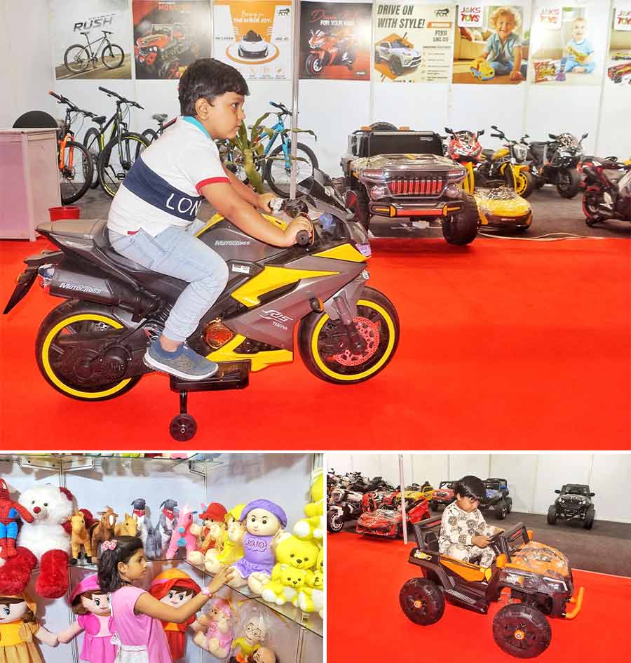 Several visitors dropped in to check out the indoor stadium that was converted into a toyland. Children went around happily exploring toys and riding bikes