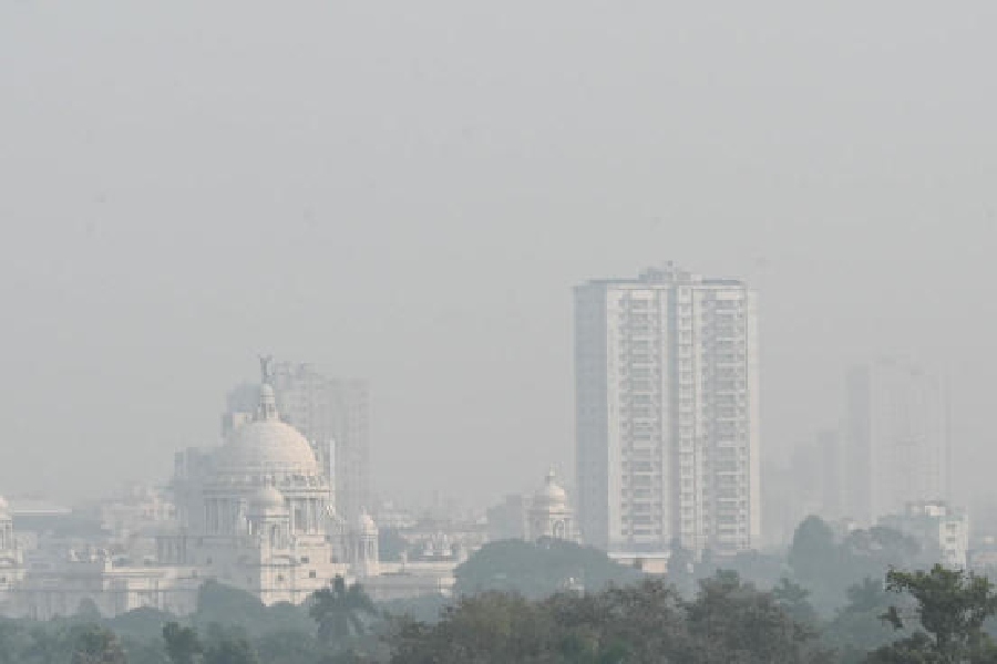 Haze over the city on Tuesday afternoon