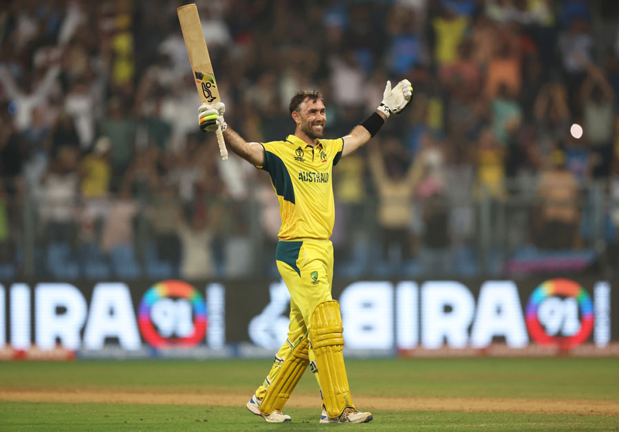 Glenn Maxwell (Australia): After missing the England clash due to a concussion sustained by falling from a golf cart, Maxwell showed us all why golf is so important for him. He single-handedly took Australia from 91 for 7 to their target of 292 by essentially using his bat like a golf club. Running out of partners as well as sensation in his cramped legs, Maxwell went full Mad Max, bringing up the first-ever double hundred in an ODI run chase. Even though he rode his luck early on, there was nothing lucky about the stupendous shotmaking that Maxwell unleashed thereafter. He ended with 201 not out off 128 balls, with 144 runs coming in boundaries alone. For most onlookers, this was the greatest white-ball innings they had ever seen 