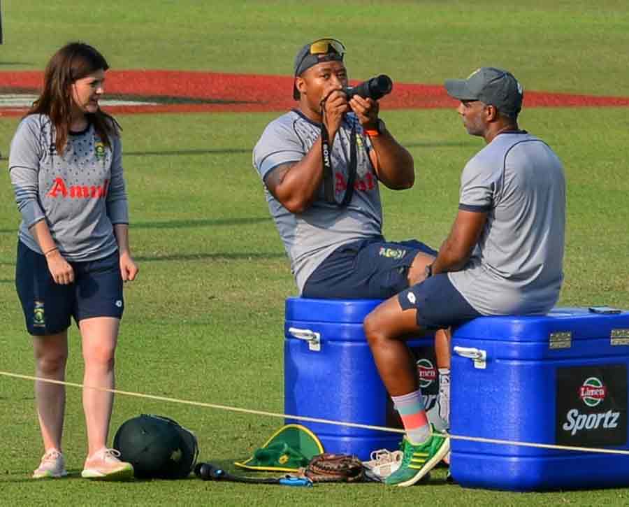 South African and Australian players were seen at the nets at Eden Gardens on Monday ahead of the first semi-final scheduled on November 16
