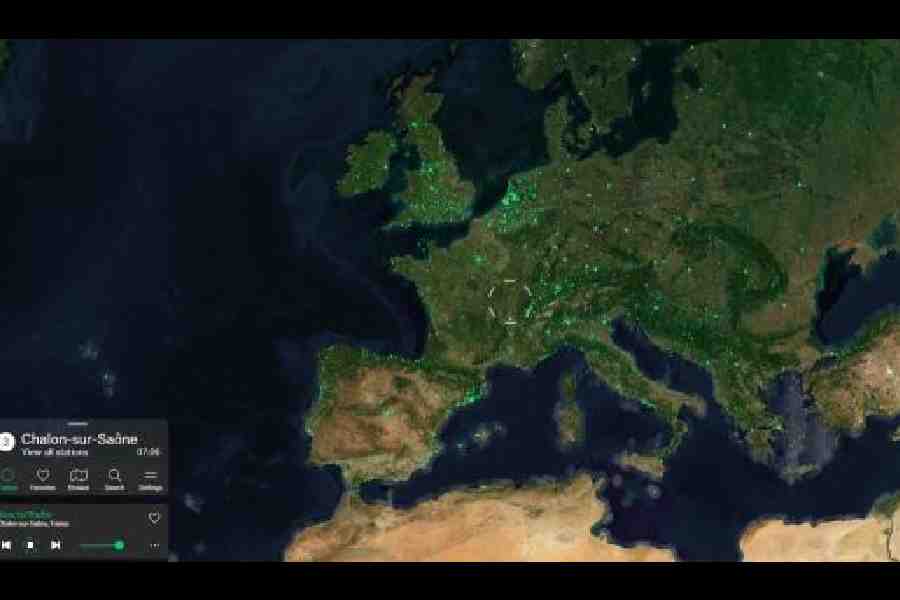 The web interface of Radio Garden