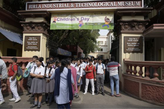 The facade of the Birla Industrial & Technological Museum, Kolkata.