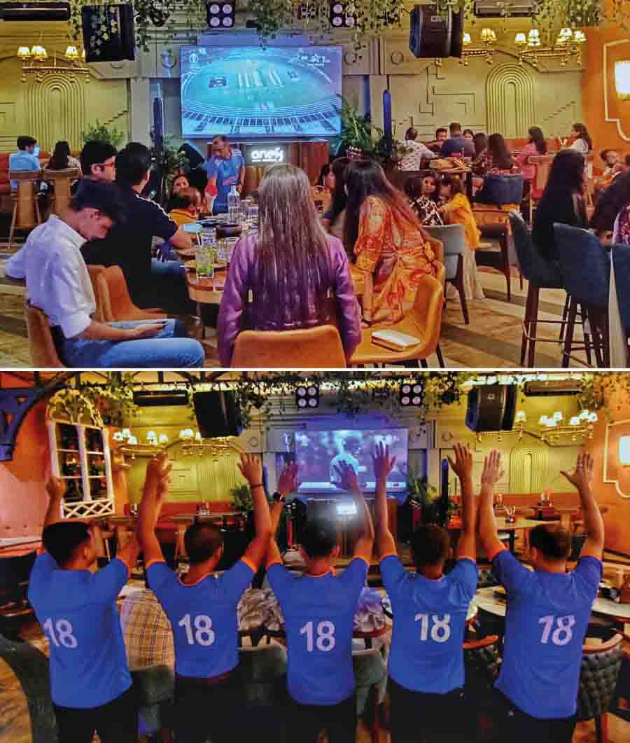 one8 Commune, The Golden Parkk, Ho Chi Minh Sarani: Watching Virat Kohli on the screen at Virat Kohli’s restaurant wearing a Virat Kohli jersey. Of course, we are looking at die-hard fans of the star cricketer. Sitting wasn’t enough for those gathered at one8 Commune as King Kohli hit it out of the park with his 50th century. The venue also kept the spirits up for the viewers by curating a special LIIT menu